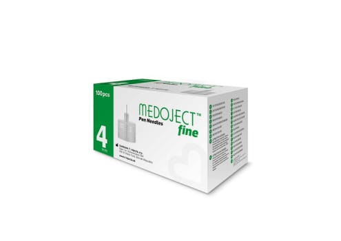 Medoject, penkanyle, grøn, steril, 4 mm x 0,23 mm (32G)