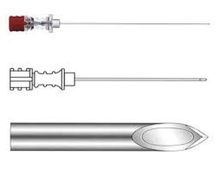 Spinocan, spinalkanyle, Quincke point, stump, steril, 25G x 3 1/2in