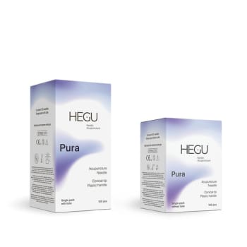 HEGU, akupunkturnål, type P, blå, med plast-greb, steril, 0,20 mm x 15 mm