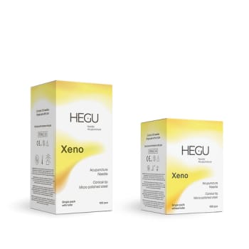 HEGU-XENO, akupunkturnål brun, peel-pack a 5 stk., steril, 0,30 mm x 30 mm