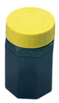 USON, kanylebeholder, kantet, sort/gult skruelåg, 500 ml