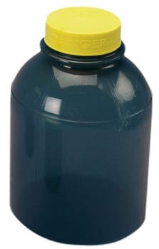 USON, kanylebeholder, rund, sort/gult skruelåg, 2,5 l