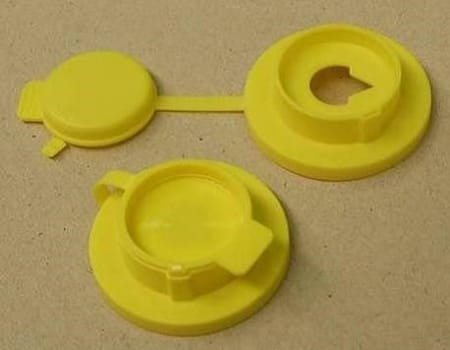 USON, kanylebeholder, gul, med kanyleaftræk, UN godkendt, 200 ml