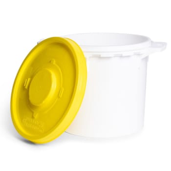 USON, kanylespand, gult hængsellåg, kanyleaftræk, UN, 5 l