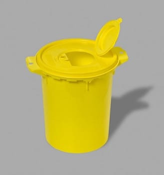 USON, kanylebeholder, gult låg med kanyleaftræk UN, 11 l