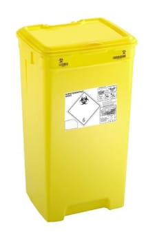 USON, risikoaffaldsboks, gul, genanvendt plast, UN-godke, 60 l