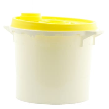 USON, kanylespand, hvid, gult standardlåg, UN, 21 l