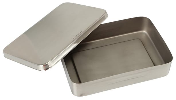 HH, æske, rustfrit stål, til diverse formål, 160 mm x 90 mm x 35 mm