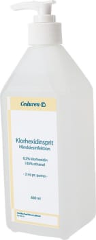 Ceduren, klorhexidinsprit 85% hånddesinfektion med pumpe, 600 ml