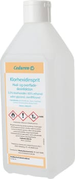 Ceduren, ufarvet klorhexidinsprit 0,5%, uden glycerol, 600 ml