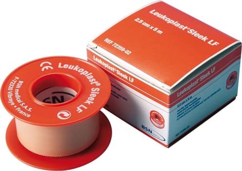 Sleek, vandtæt fikseringstape på spole, beige, 2,5 cm x 5 m