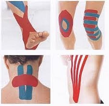 Leukotape K, elastisk kinesiologi tape, blå, 7,5 cm x 5 m