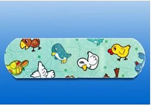 Rudaderm junior, Børneplaster med dyr, steril, 1,6 cm x 5,7 cm