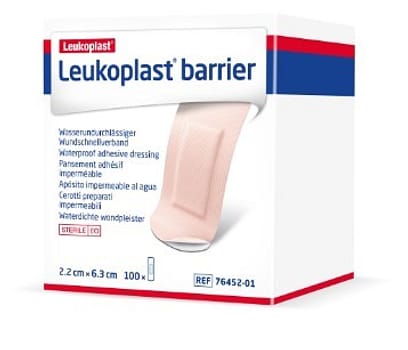 LEUKOPLAST Barrier, vandtæt plaster med kompres, steril, 22 mm x 63 mm