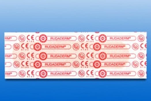 Rudaderm strips, plaster, vandtæt, beige, enkeltvis pakket, steril, 9 mm x 38 mm