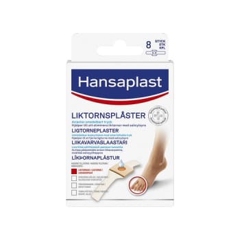 Hansaplast Cornina, ligtorneplaster med 0,04gr. salicylsyre pr. plaste, 1,9 cm x 6,8 cm