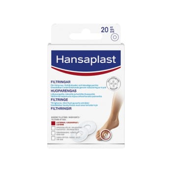 Hansaplast, filtringe str. lille, hul Ø 9mm, Ø 21 mm