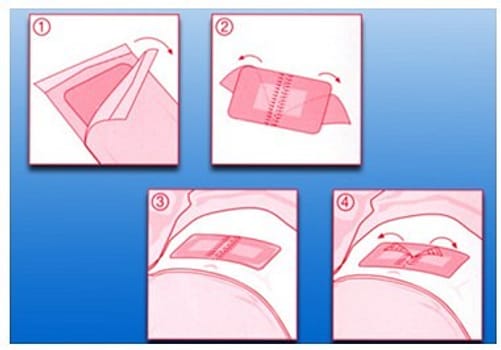 Rudafilm, plaster med sårpude 2,3x4cm, vandtæt, steril, 5 cm x 7 cm