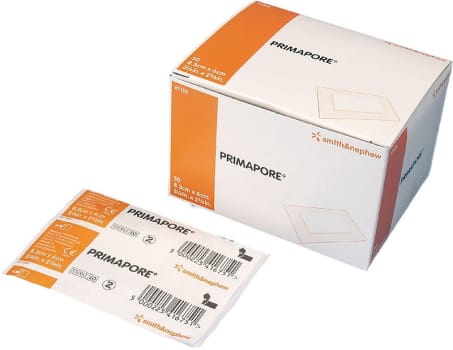 Primapore, plaster non woven med sårpude 5,7x3,5cm, steril, 6 cm x 8,3 cm