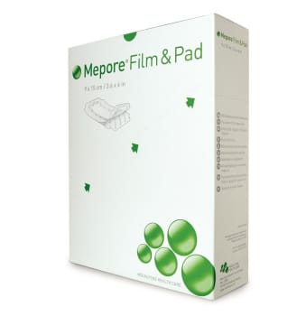 Mepore Film + Pad, væsketæt plaster med sårpude 4,5 x 10 cm, steril, 9 cm x 15 cm