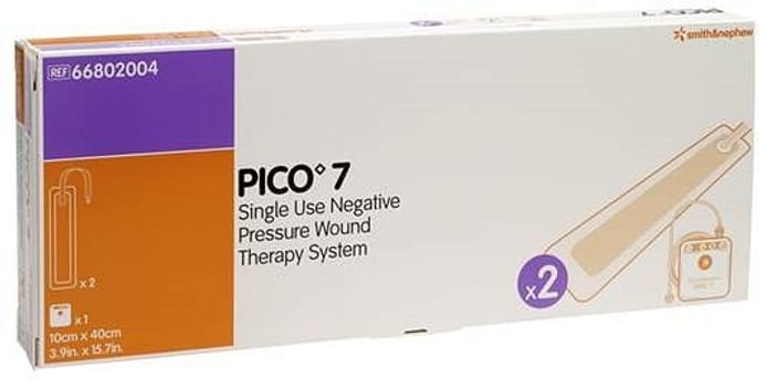 PICO7, Kit m/pumpe og 2 bandager, steril, 10 cm x 40 cm