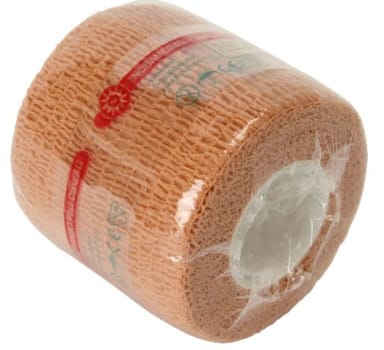 Nobaheban, selvhæftende bind, beige, 2,5 cm x 4,5 m