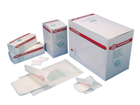 Noba, gazekompres, 8 lag, brev a 2 stk., steril, 7,5 cm x 7,5 cm