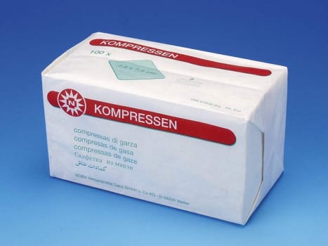 Noba, gazekompres, 8 lag, 7,5 cm x 7,5 cm