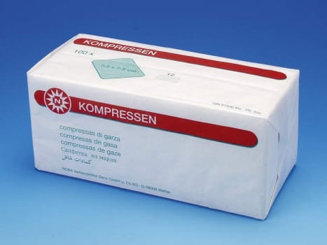 Noba, gazekompres, 12 lag, 7,5 cm x 7,5 cm