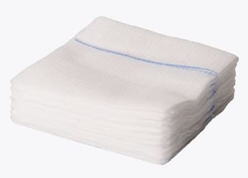 Gazin, gazekompres 12 lag, 100% bomuld, usteril, 10 cm x 20 cm