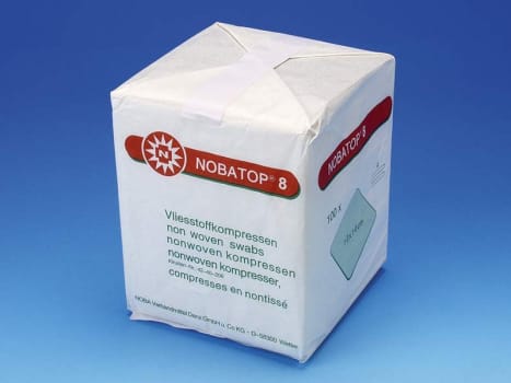 Nobatop, kompres, non woven, 4-lags, usteril, 10 cm x 10 cm