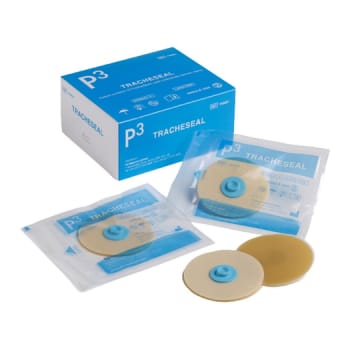 Tracheseal, tracheostomibandage med silikoneklæb, rund, steril, Ø 75 mm