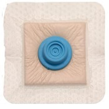 Tracheseal, tracheostomibandage m/silikoneklæb, firkantet, st., 75 x 75 mm