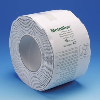 Metalline, kompres rulle, 10 cm x 5 m