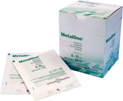 Metalline, kompres steril, 8 cm x 10 cm