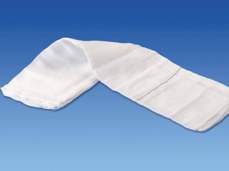 Standard OP-Kompres X-ray, 4 lag, lilla label, brev a 5 stk, steril, 10 cm x 60 cm