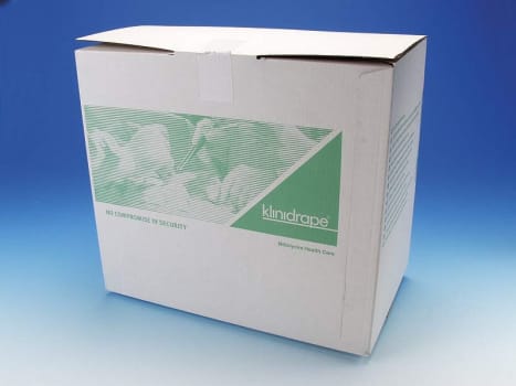 Standard OP-Serviet X-ray, 3 lag, (10x20 cm), blå label, brev a 5 stk, steril, 40 cm x 45 cm