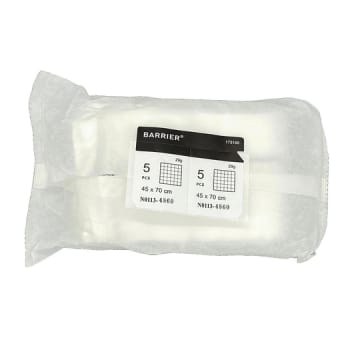 Standard OP-Serviet X-ray, 3 lag, sort label, brev a 5 stk, steril, 45 cm x 70 cm