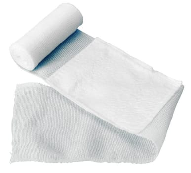 Noba, Abs. Førstehjælpskompres m gazebind 8cmx4m, steril