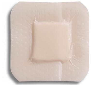 FoamLite ConvaTec, tynd skumbandage m/silikoneklæb og border, steril, 5 cm x 5 cm