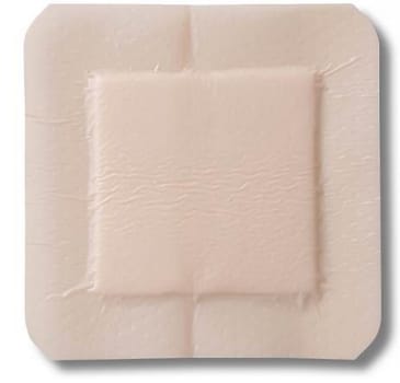 FoamLite ConvaTec, tynd skumbandage m/silikoneklæb og border, steril, 8 cm x 8 cm