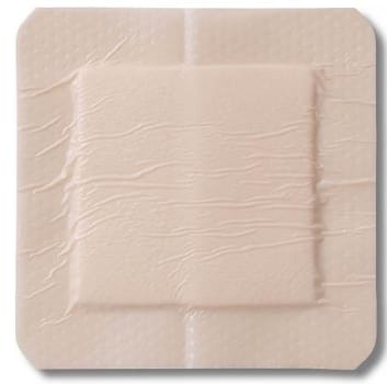 FoamLite ConvaTec, tynd skumbandage m/silikoneklæb og border, steril, 10 cm x 10 cm