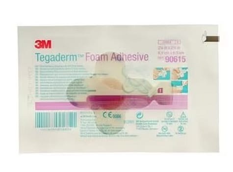 Tegaderm Foam, skumbandage med klæb, mini wrap, steril, 6,98 cm x 6,98 cm