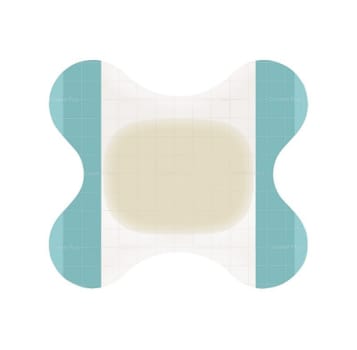 Comfeel Plus Contour, trykaflastende hydrocolloidbandage m/alginat steri, 6 cm x 8 cm