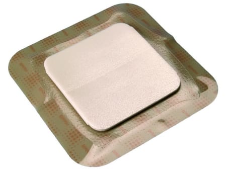 Biatain m/hydrocolloidklæber, skumbandage, steril, 12,5 cm x 12,5 cm, skumstr. 8 x 8 cm