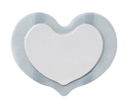 Biatain Silicone, Sacral border m/silikone, steril, 15 cm x 19 cm,skumstr 10,9x14 cm