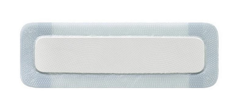 Biatain Silicone, border med silikone, steril, 10 cm x 30 cm, skumstr. 5,5 x 25,5 cm