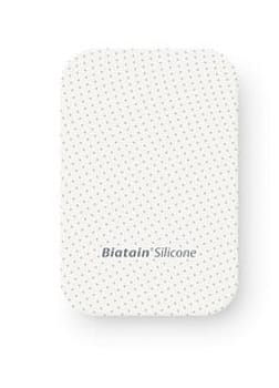 Biatain Silicone, Skumbandage m. silkone, uden border, steril, 5 cm x 7,5 cm