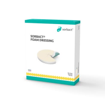 Sorbact Foam, skumbandage med Sorbact, rund m. slids, steril, Ø 4,5 mm