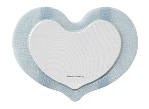 Biatain Silicone Ag, sacral skumbandage m. klæb og sølv, steril, 15 cm x 19 cm